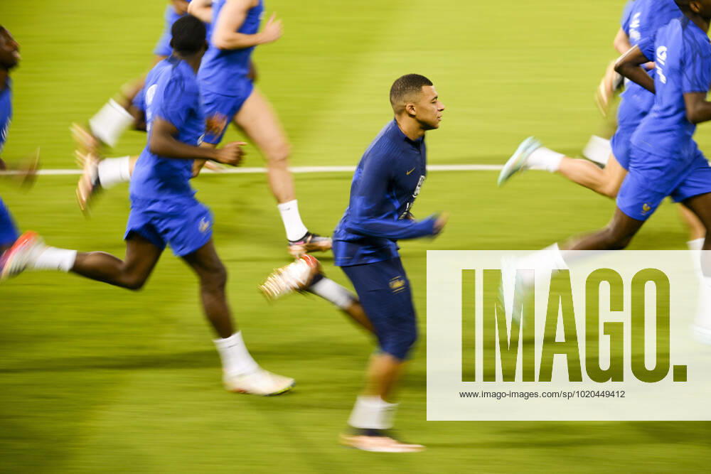 MBAPPE Kylian (FRA) FOOTBALL : Entrainement de l Equipe de France - coupe du Monde Qatar 2022 - 16 12 2022 JBAutissier Panoramic