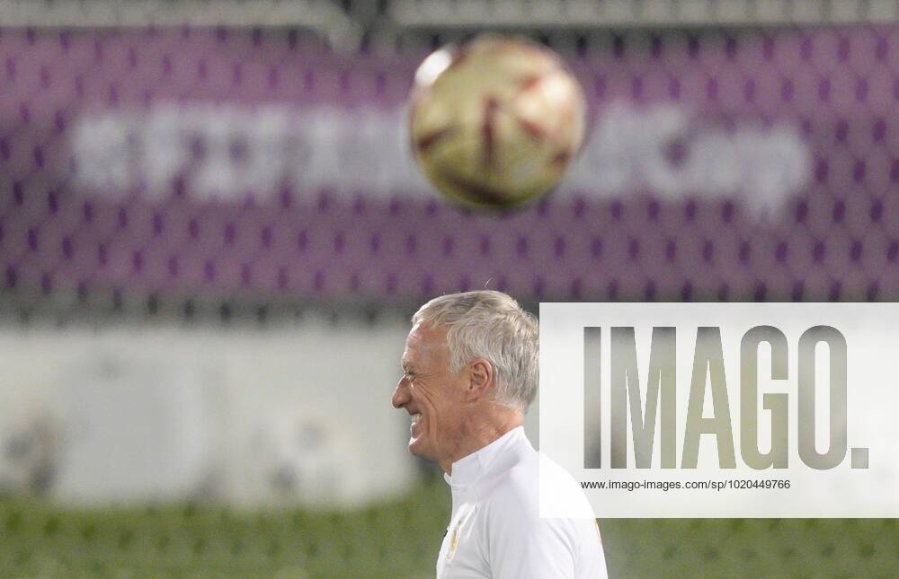 Mandatory Credit: Photo by Dave Shopland Shutterstock (13670207ai) Manager Didier Deschamps of France France Training & press conference, PK, Pressekonferenz FIFA World Cup, WM, Weltmeisterschaft, Fussball 2022, Football, Al Sadd SC Stadium, Al Rayyan, Qatar - 16 Dec 2022 Editorial Use Only France Training & Press Conference, FIFA World Cup 2022, Football, Al Sadd SC Stadium, Al Rayyan, Qatar - 16 Dec 2022 Editorial Use Only