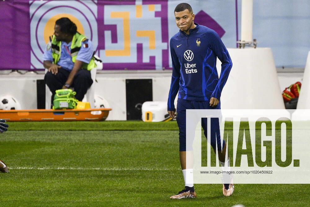 MBAPPE Kylian (FRA) FOOTBALL : Entrainement de l Equipe de France - coupe du Monde Qatar 2022 - 16 12 2022 JBAutissier Panoramic