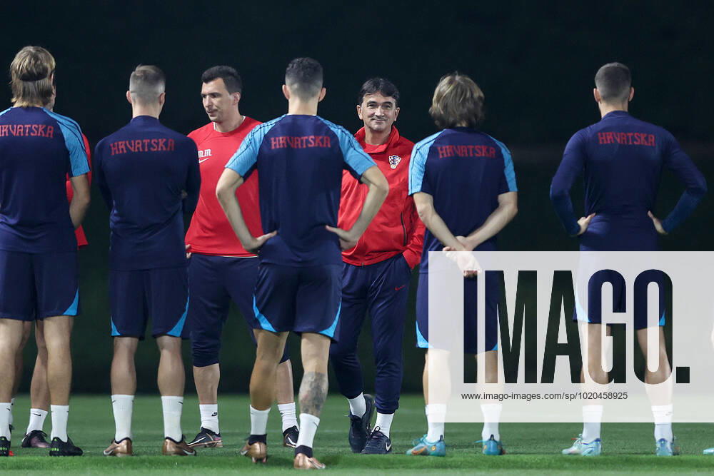 Training of the Croatian national football team Head coach Zlatko Dalic during the training of the Croatian national football team at Al Esal 3 camp the day before the match against Morocco in Doha, Qatar on December 16, 2022. GoranxStanzl PIXSELL