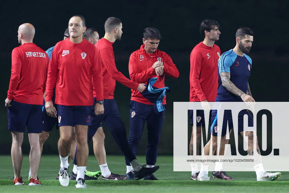 Training of the Croatian national football team Head coach Zlatko Dalic during the training of the Croatian national football team at Al Esal 3 camp the day before the match against Morocco in Doha, Qatar on December 16, 2022. GoranxStanzl PIXSELL