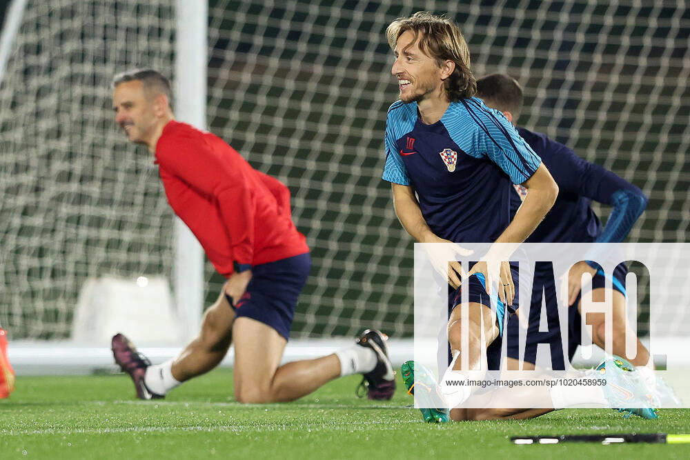 Training of the Croatian national football team Luka Modric during the training of the Croatian national football team at Al Esal 3 camp the day before the match against Morocco in Doha, Qatar on December 16, 2022. GoranxStanzl PIXSELL