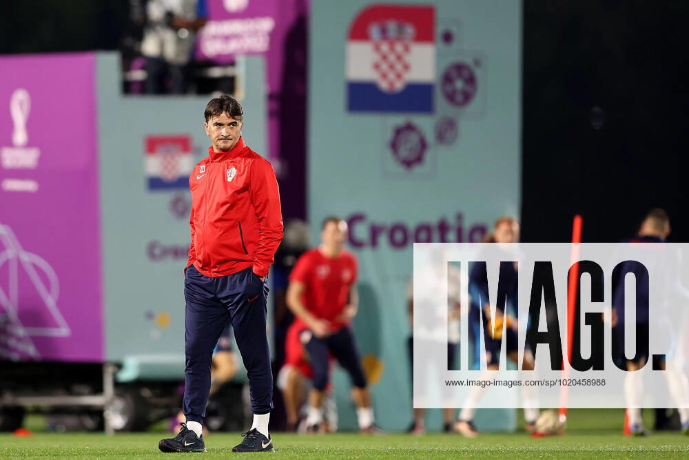 Training of the Croatian national football team Head coach Zlatko Dalic during the training of the Croatian national football team at Al Esal 3 camp the day before the match against Morocco in Doha, Qatar on December 16, 2022. GoranxStanzl PIXSELL