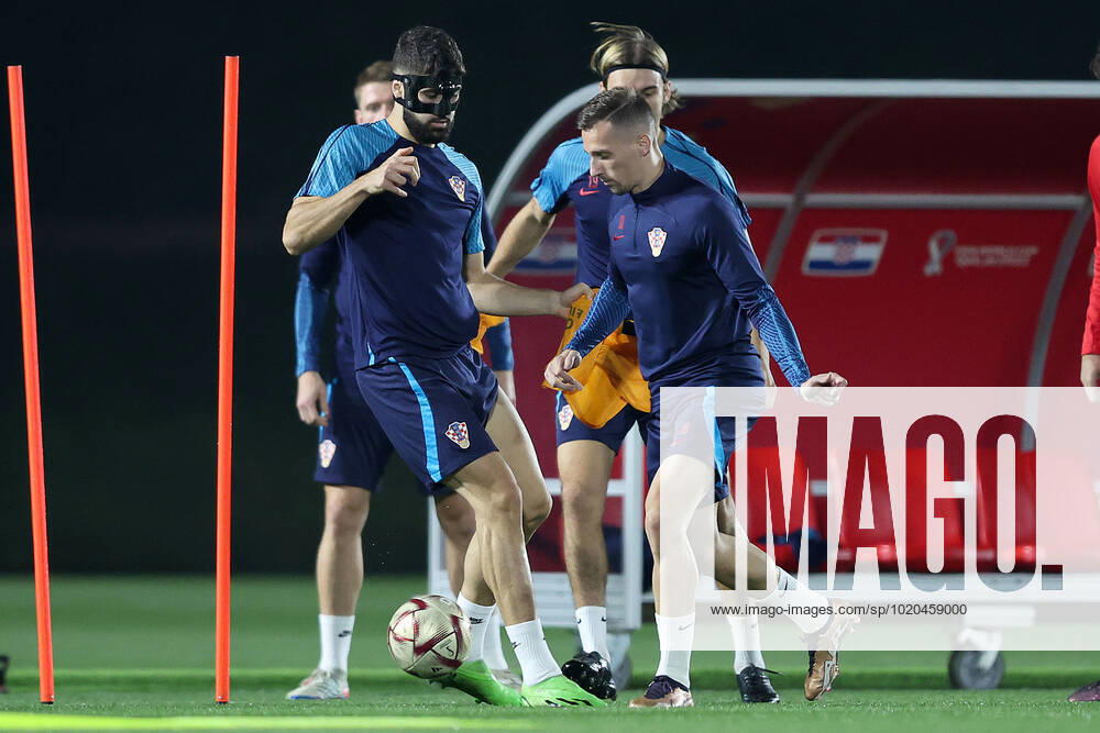 Training of the Croatian national football team Josko Gvardiol and Mislav Orsic during the training of the Croatian national football team at Al Esal 3 camp the day before the match against Morocco in Doha, Qatar on December 16, 2022. GoranxStanzl PIXSELL