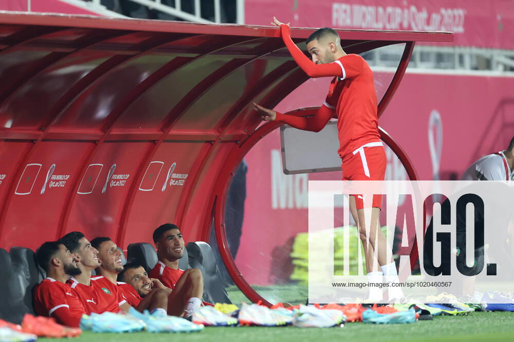 Training of the Moroccan football team Training of the Moroccan football team at the Al Duhail camp the day before the match against Croatia in Doha, Qatar on December 16, 2022. IgorxKralj PIXSELL