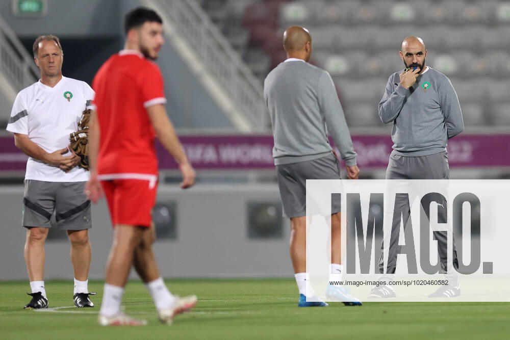 Training of the Moroccan football team Training of the Moroccan football team at the Al Duhail camp the day before the match against Croatia in Doha, Qatar on December 16, 2022. IgorxKralj PIXSELL