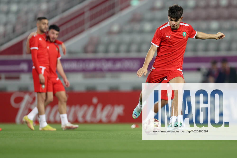 Training of the Moroccan football team Training of the Moroccan football team at the Al Duhail camp the day before the match against Croatia in Doha, Qatar on December 16, 2022. IgorxKralj PIXSELL