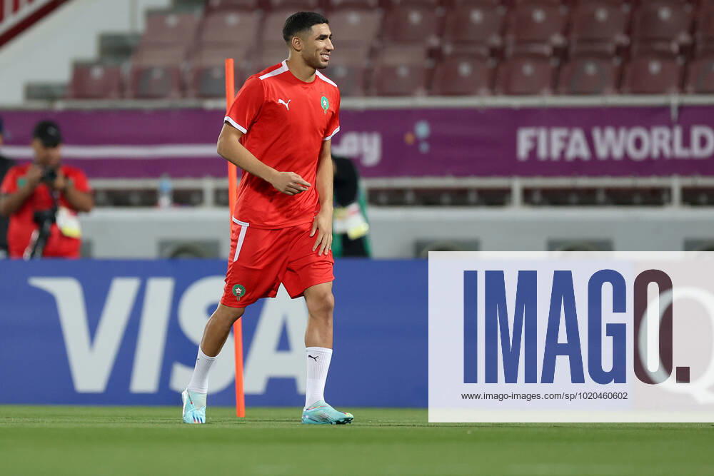 Training of the Moroccan football team Training of the Moroccan football team at the Al Duhail camp the day before the match against Croatia in Doha, Qatar on December 16, 2022. IgorxKralj PIXSELL