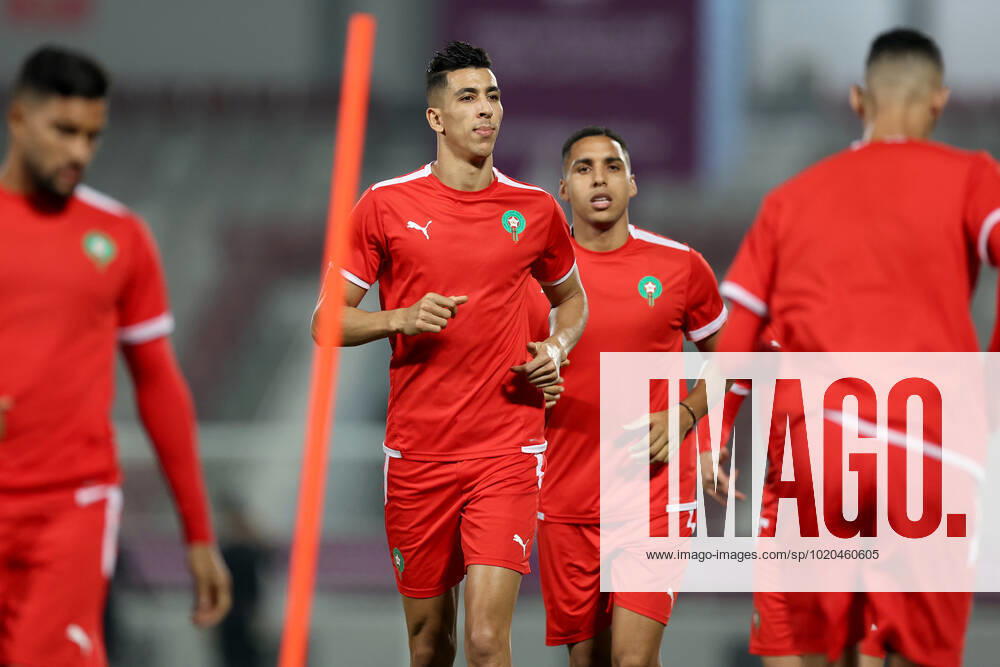 Training of the Moroccan football team Training of the Moroccan football team at the Al Duhail camp the day before the match against Croatia in Doha, Qatar on December 16, 2022. IgorxKralj PIXSELL