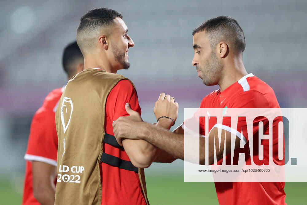 Training of the Moroccan football team Training of the Moroccan football team at the Al Duhail camp the day before the match against Croatia in Doha, Qatar on December 16, 2022. IgorxKralj PIXSELL