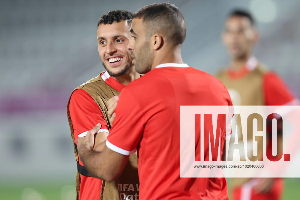 Training of the Moroccan football team Training of the Moroccan football team at the Al Duhail camp the day before the match against Croatia in Doha, Qatar on December 16, 2022. IgorxKralj PIXSELL