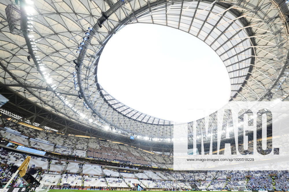 Argentina v France: Final - FIFA World Cup, WM, Weltmeisterschaft, Fussball Qatar 2022 General view inside the Lusail stadium prior to the FIFA World Cup Qatar 2022 Final match between Argentina and France at Lusail Stadium on December 18, 2022 in Lusail City, Qatar. Lusail City Qatar