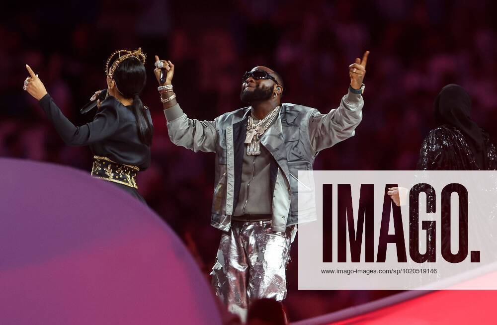 Mandatory Credit: Photo by Kieran McManus Shutterstock (13670809af) Davido performing during the closing ceremony Argentina v France, FIFA World Cup, WM, Weltmeisterschaft, Fussball 2022, Final, Football, Lusail Stadium, Al Daayen, Qatar - 18 Dec 2022 Editorial Use Only Argentina v France, FIFA World Cup 2022, Final, Football, Lusail Stadium, Al Daayen, Qatar - 18 Dec 2022 Editorial Use Only
