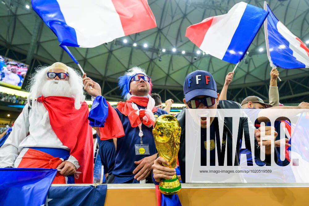 Fans of France ahead of the FIFA World Cup, WM, Weltmeisterschaft, Fussball 2022 final between Argentina and France on December 18, 2022 in Doha. Photo: Joel Marklund BILDBYRAN kod JM JM0415 bbeng fotboll football soccer fotball vm fotbolls-vm fotball-vm fotbolls-vm 2022 fifa world cup 2022 final argentina frankrike france publik