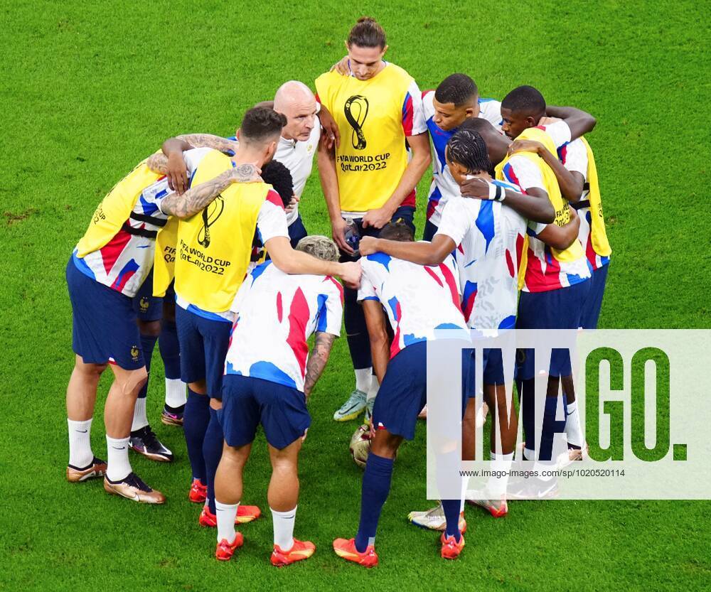 Mandatory Credit: Photo by Javier Garcia Shutterstock (13670815ad) The France starting XI during the warm-up Argentina v France, FIFA World Cup, WM, Weltmeisterschaft, Fussball 2022, Final, Football, Lusail Stadium, Al Daayen, Qatar - 18 Dec 2022 Editorial Use Only Argentina v France, FIFA World Cup 2022, Final, Football, Lusail Stadium, Al Daayen, Qatar - 18 Dec 2022 Editorial Use Only