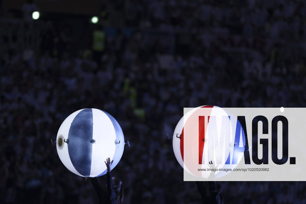(221218) -- LUSAIER, Dec. 18, 2022 -- Artists perform during the closing ceremony prior to the Final between Argentina and France at the 2022 FIFA World Cup, WM, Weltmeisterschaft, Fussball at Lusail Stadium in Lusail, Qatar, Dec. 18, 2022. ) (SP)QATAR-LUSAIL-2022 WORLD CUP-FINAL-ARG VS FRA LixMing