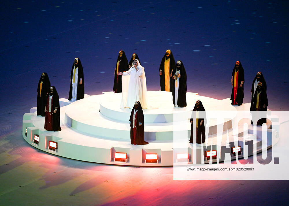 (221218) -- LUSAIER, Dec. 18, 2022 -- Artists perform during the closing ceremony prior to the Final between Argentina and France at the 2022 FIFA World Cup, WM, Weltmeisterschaft, Fussball at Lusail Stadium in Lusail, Qatar, Dec. 18, 2022. ) (SP)QATAR-LUSAIL-2022 WORLD CUP-FINAL-ARG VS FRA XiaoxYijiu