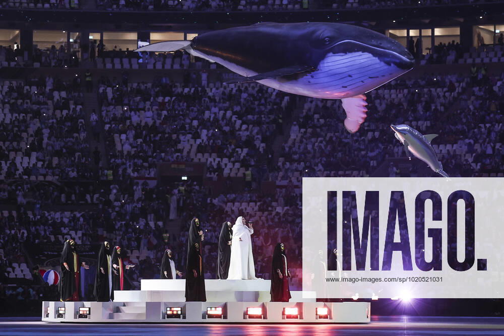 (221218) -- LUSAIL, Dec. 18, 2022 -- Artists perform during the closing ceremony prior to the Final between Argentina and France at the 2022 FIFA World Cup, WM, Weltmeisterschaft, Fussball at Lusail Stadium in Lusail, Qatar, Dec. 18, 2022. ) (SP)QATAR-LUSAIL-2022 WORLD CUP-FINAL-ARG VS FRA CaoxCan