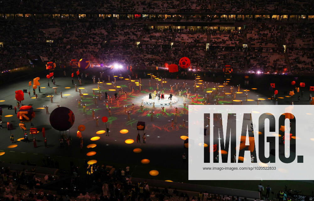 (221218) -- LUSAIER, Dec. 18, 2022 -- Artists perform during the closing ceremony prior to the Final between Argentina and France at the 2022 FIFA World Cup, WM, Weltmeisterschaft, Fussball at Lusail Stadium in Lusail, Qatar, Dec. 18, 2022. ) (SP)QATAR-LUSAIL-2022 WORLD CUP-FINAL-ARG VS FRA XuxZijian