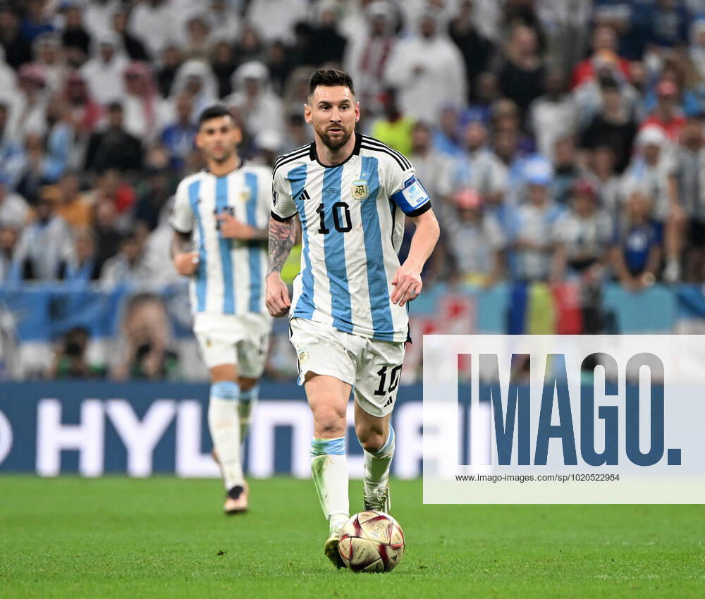 Fussball, Herren, Saison 2022 23, WM in Katar, Finale, Argentinien - Frankreich im Lusail Iconic Stadium in Lusail, Lionel Messi (Argentinien), 18.12. 2022,