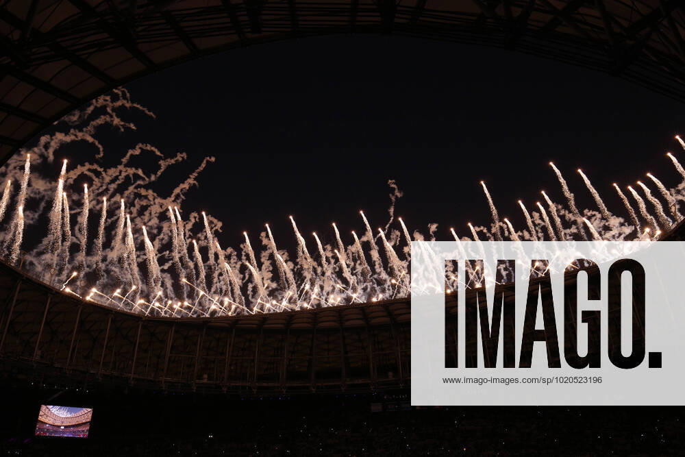 Argentina v France 2022 FIFA World Cup, WM, Weltmeisterschaft, Fussball General view during the closing ceremony prior to the 2022 FIFA World Cup Final between Argentina and France at Lusail Stadium, Lusail Content Not Available For UK Newspapers