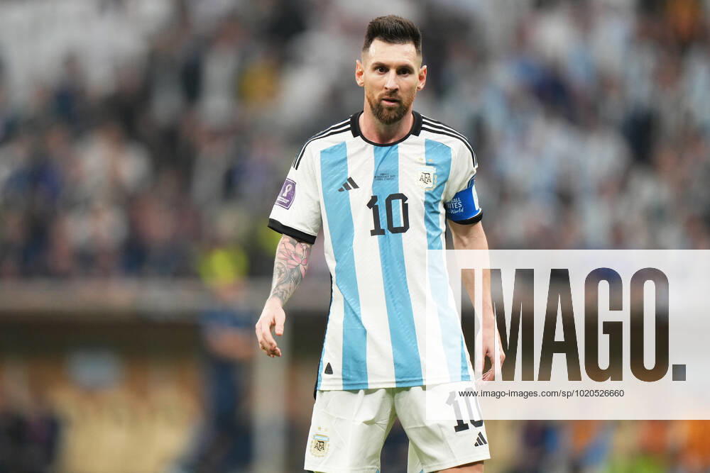 QAT: Argentina v France. FIFA World Cup, WM, Weltmeisterschaft, Fussball Qatar 2022. Final Lionel Messi of Argentina during the FIFA World Cup Qatar 2022 match, Final, between Argentina and France played at Lusail Stadium on Dec 18, 2022 in Lusail, Qatar.