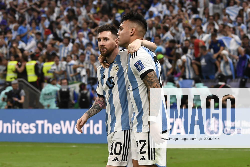 Foto Fabio Ferrari LaPresse - 18 Dicembre 2022 Lusail, Qatar - - Calcio - Qatar 2022 - Coppa del Mondo Fifa - Argentina vs Francia - Finale - Lusail Iconic Stadium - Nella foto: esultanza Lionel Messi (Argentina) 3-2 December 18, 2022 Lusail, Qatar - sport - Soccer - Qatar 2022- FIFA World Cup, WM, Weltmeisterschaft, Fussball - Argentina vs Francia - Final - Lusail Iconic Stadium In the pic: joy Lionel Messi (Argentina) 3-2