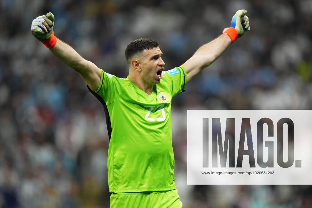 QAT: Argentina v France. FIFA World Cup, WM, Weltmeisterschaft, Fussball Qatar 2022. Final Emiliano Martinez of Argentina during the FIFA World Cup Qatar 2022 match, Final, between Argentina and France played at Lusail Stadium on Dec 18, 2022 in Lusail, Qatar.