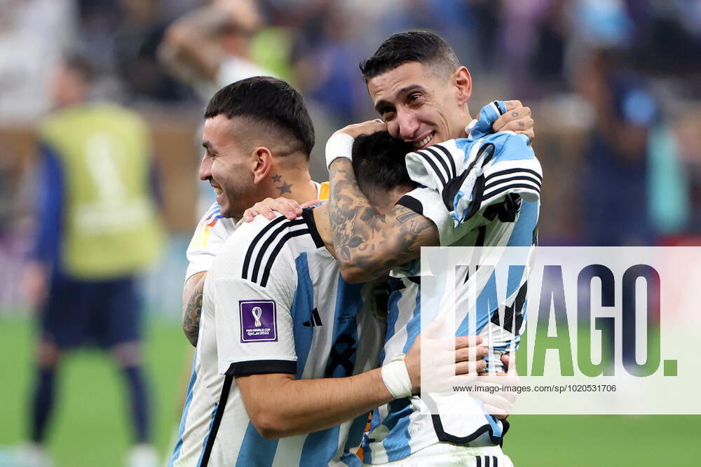 Argentina v France: Final - FIFA World Cup, WM, Weltmeisterschaft, Fussball Qatar 2022 LUSAIL CITY, QATAR - DECEMBER 18: Argentina players celebrate after the FIFA World Cup Qatar 2022 Final match between Argentina and France at Lusail Stadium on December 18, 2022 in Lusail City, Qatar. GoranxStanzl PIXSELL