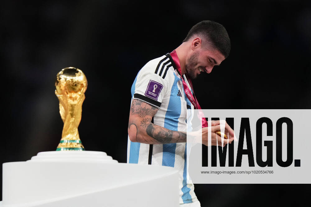 QAT: Argentina v France. FIFA World Cup, WM, Weltmeisterschaft, Fussball Qatar 2022. Final Rodrigo de Paul of Argentina during the FIFA World Cup Qatar 2022 match, Final, between Argentina and France played at Lusail Stadium on Dec 18, 2022 in Lusail, Qatar.