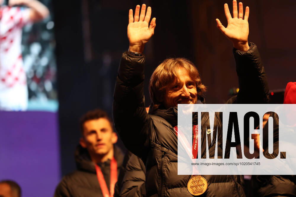 Zagreb, December 18, 2022. Magnificent welcome of the Croatian national football team in Zagreb after winning the bronze medal at the Quatar world cup 2022. Luka Modric