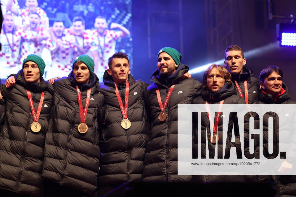 Zagreb, December 18, 2022. Magnificent welcome of the Croatian national football team in Zagreb after winning the bronze medal at the Quatar world cup 2022.