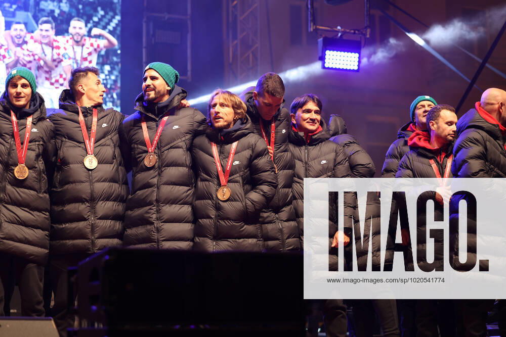 Zagreb, December 18, 2022. Magnificent welcome of the Croatian national football team in Zagreb after winning the bronze medal at the Quatar world cup 2022.