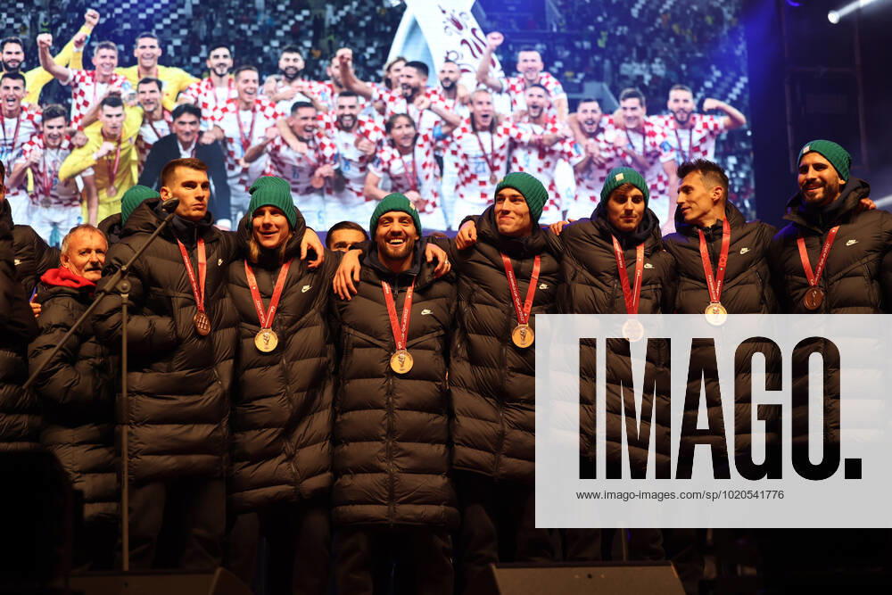 Zagreb, December 18, 2022. Magnificent welcome of the Croatian national football team in Zagreb after winning the bronze medal at the Quatar world cup 2022.