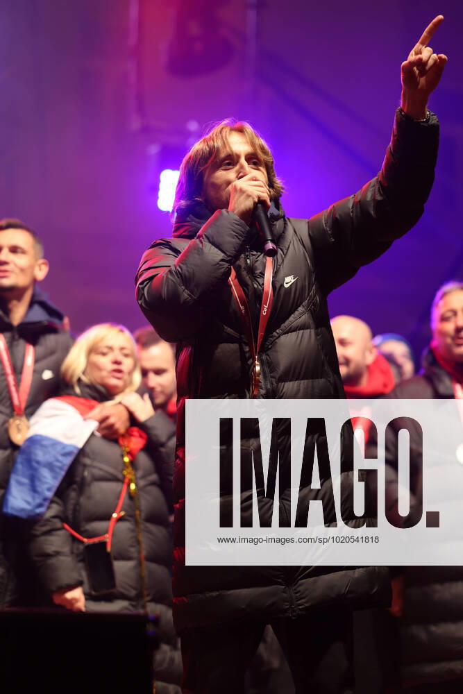 Zagreb, December 18, 2022. Magnificent welcome of the Croatian national football team in Zagreb after winning the bronze medal at the Quatar world cup 2022. Luka Modric