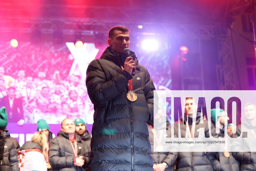 Zagreb, December 18, 2022. Magnificent welcome of the Croatian national football team in Zagreb after winning the bronze medal at the Quatar world cup 2022. Dominik Livakovic