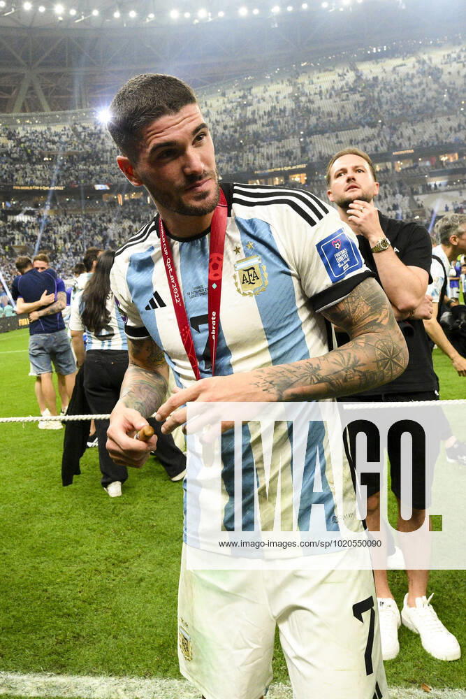 Joie des joueurs de l equipe de l Argentine DE PAUL Rodrigo (ARG) FOOTBALL : Argentine vs france - Finale - Coupe du Monde Qatar 2022 - 18 12 2022 JBAutissier Panoramic