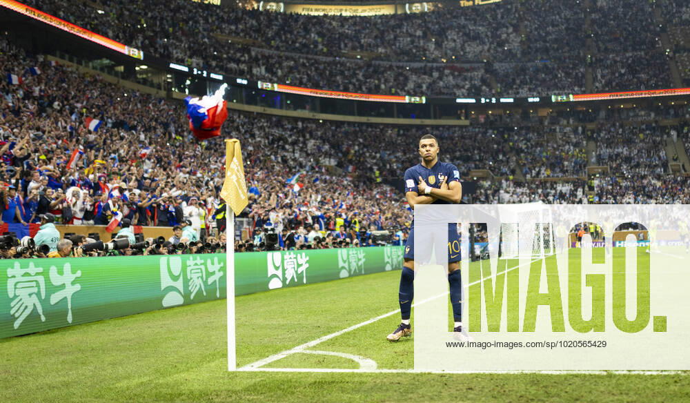 Doha, Qatar. 18th Dec, 2022. Goal celebration Kylian Mbappe (FRA) Argentina - France Final Match Argentinien - Frankreich World Cup 2022 in Qatar 18.12.2022