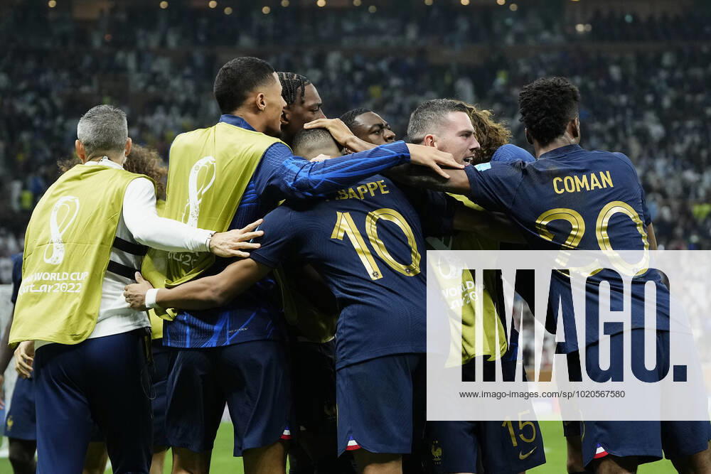 Argentina v France: Final - FIFA World Cup, WM, Weltmeisterschaft, Fussball Qatar 2022 Kylian Mbappe centre-forward of France and Paris Saint-Germain celebrates after scoring his team s third goal during The FIFA World Cup Qatar 2022 Final match between Argentina and France at Lusail Stadium on December 18, 2022 in Lusail City, Qatar. Lusail City Qatar