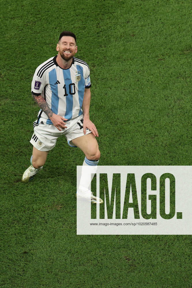 The Final : FIFA World Cup, WM, Weltmeisterschaft, Fussball 18 December 2022, Lusail City - FIFA World Cup Qatar 2022 - Final - Argentina v France - Lionel Messi of Argentina - Photo: Charlotte Wilson Offside. Doha Qatar