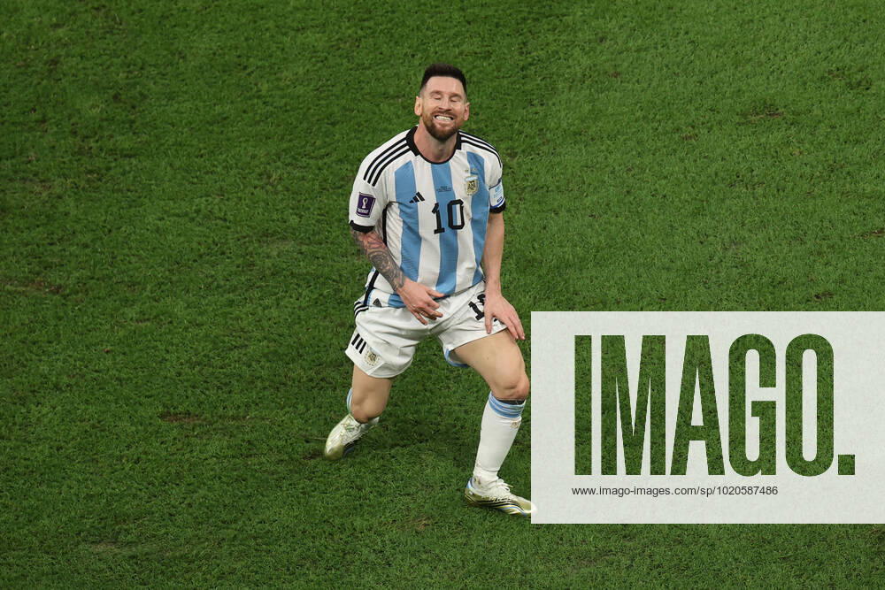 The Final : FIFA World Cup, WM, Weltmeisterschaft, Fussball 18 December 2022, Lusail City - FIFA World Cup Qatar 2022 - Final - Argentina v France - Lionel Messi of Argentina - Photo: Charlotte Wilson Offside. Doha Qatar