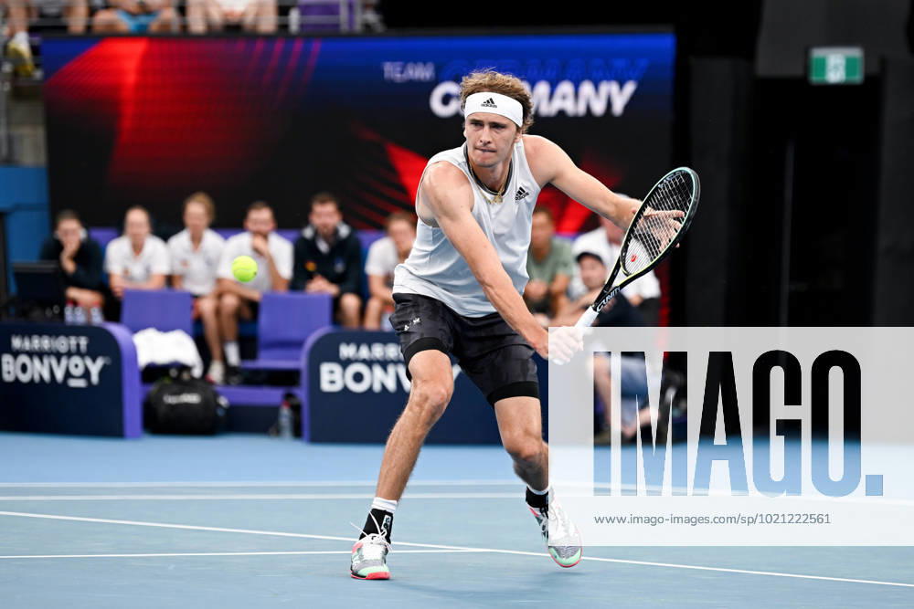 KW52 TENNIS UNITED CUP GERMANY CZECH, Alexander Zverev of Germany in action in his match against Jiri Lehecka of the Czech Republic during the 2023 United Cup tennis match between Germany and Czech Republic at Ken Rosewall Arena in Sydney, Saturday, December 31, 2022. ( NO ARCHIVING, , NO USE IN BOOKS WITHOUT CONSENT SYDNEY NEW SOUTH WALES AUSTRALIA