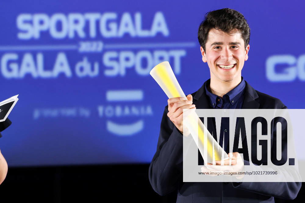 Belgian cyclist Cian Uijtdebroeks pictured during the Sportgala award show, to announce the women and men of the year 2022, Friday 06 January 2023 in Antwerp. KURTxDESPLENTER x57919493x