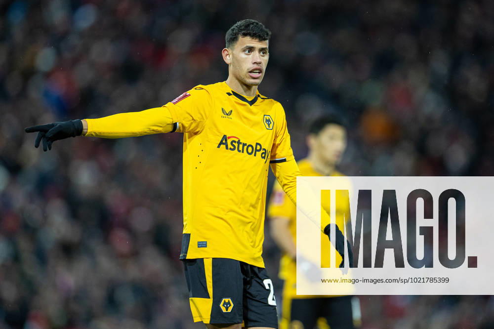 Football - FA Cup - 3rd Round - Liverpool FC v Wolverhampton Wanderers FC LIVERPOOL, ENGLAND - Saturday, January 7, 2023: Wolverhampton Wanderers Matheus Nunes during the FA Cup 3rd Round match between Liverpool FC and Wolverhampton Wanderers FC at Anfield. LIVERPOOL Anfield MERSEYSIDE ENGLAND