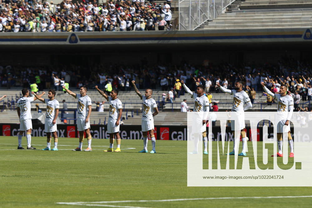 Juarez at Pumas Closing Tournament 2023 Of Mexican Football League January 8, 2023, Mexico City, Mexico: Pumas team during the Pumas vs Juarez match of the closing tournament 2023 of the League MX at the University Olympic Stadium. on January 8, 2023 in Mexico City, Mexico. (Photo by Ismael Rosas Eyepix Group)