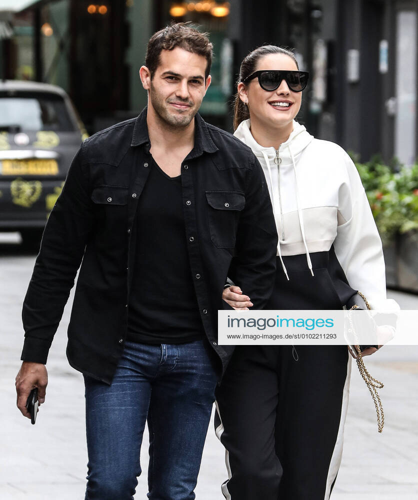 Kelly Brook and Jeremy Parisi seen arriving at the Global Radio Studios in London. London United Kingdom - ZUMAs197 20200707_zaa_s197_035