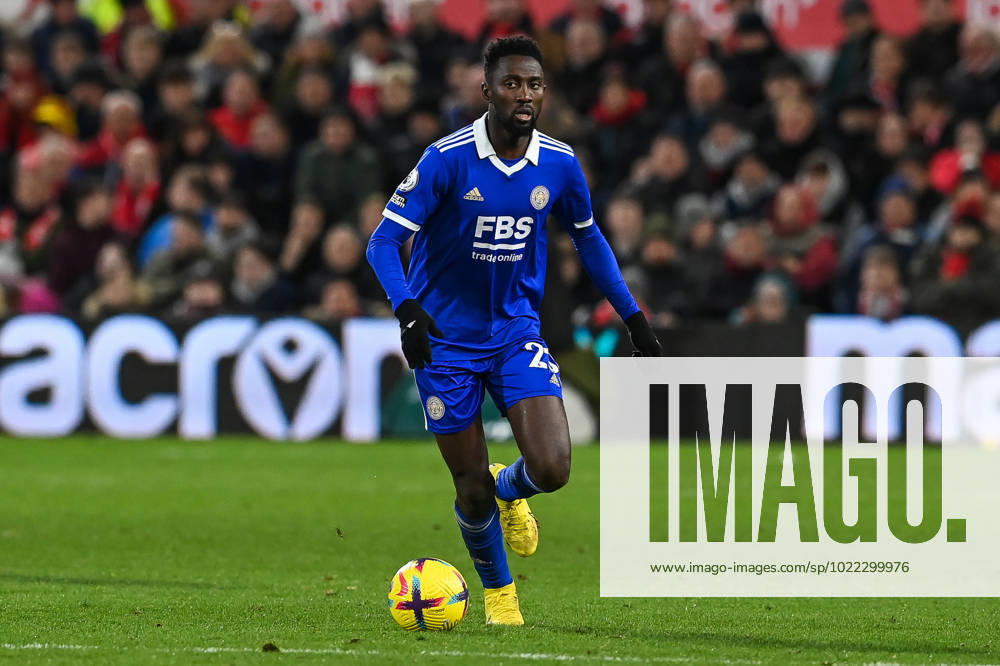 Premier League Nottingham Forest v Leicester City Wilfred Ndidi 25 of Leicester City in action during the Premier League match Nottingham Forest vs Leicester City at City Ground, Nottingham, United Kingdom, 14th January 2023 (Photo by Craig Thomas News Images)