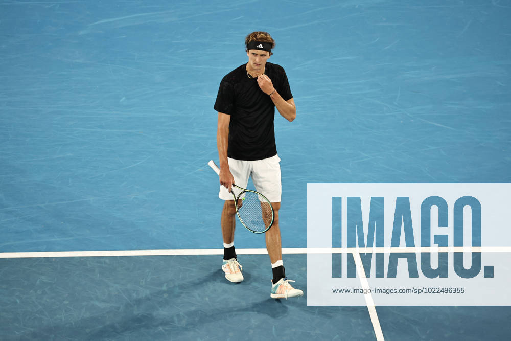 Alexander Zverev, GER, during first round of 2023 Australian Open in Melbourne, 17 01 2023; -