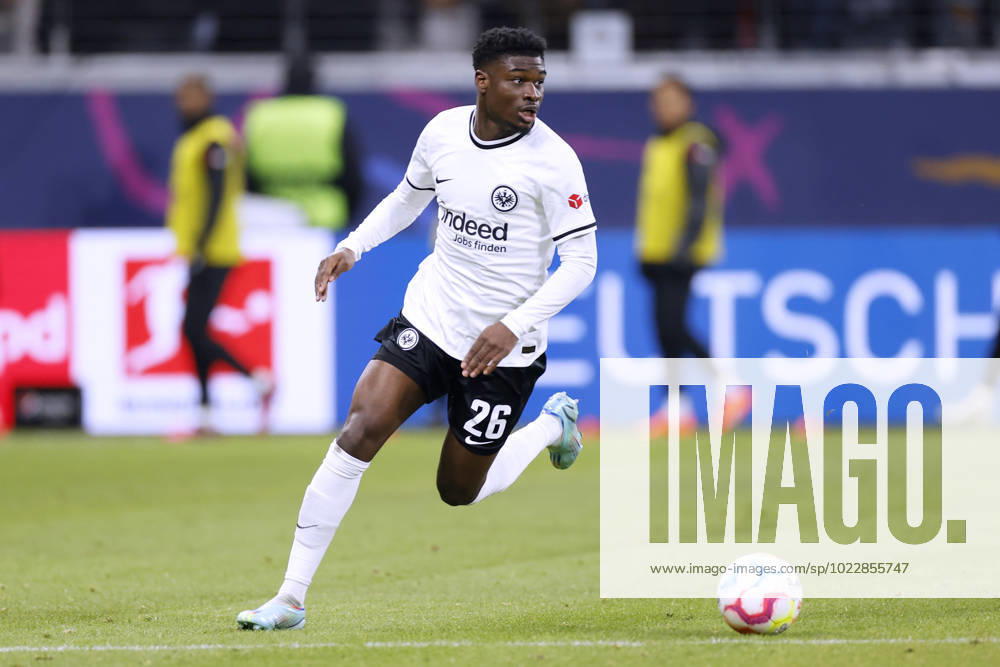DINA EBIMBE Eric Team Eintracht Frankfurt Bundesliga DFL Saison 2022 - 2023 BL Spiel Eintracht Frankfurt - FC Schalke 04 3 : 0 am 21. 01. 2023 in Frankfurt DFL REGULATIONS PROHIBIT ANY USE OF PHOTOGRAPHS as IMAGE SEQUENCES and or QUASI-VIDEO