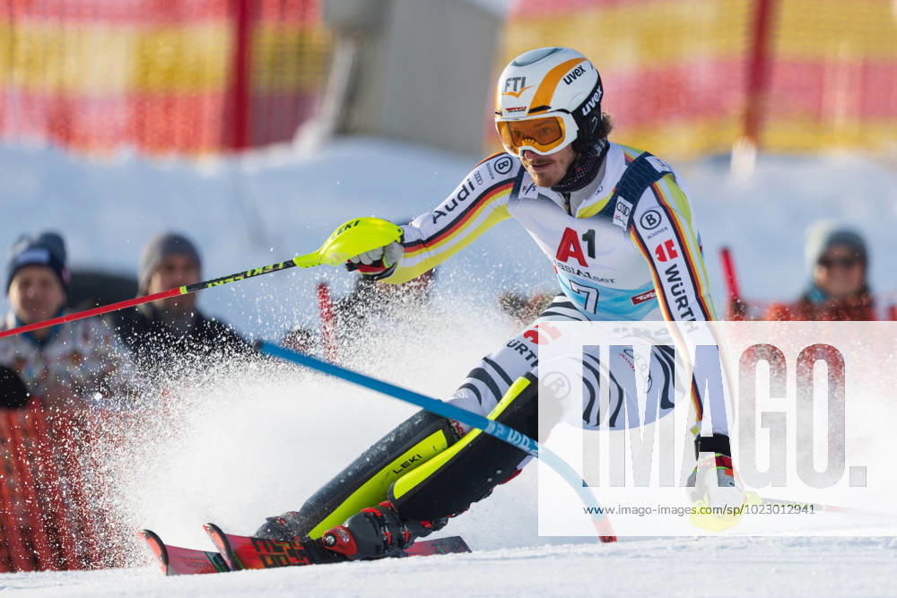 Linus STRASSER (STRAßER) (GER, TSV 1860 Muenchen). Ski Alpin, Slalom der Maenner, Men s Slalom. FIS Weltcup, Hahnenkammrennen 2023, am 22.01.2023, in Kitzbuehel, Oesterreich. Quelle Copyright Credit : Oryk HAIST